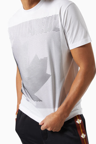 Leaf Print Graphic T-shirt in Cotton
