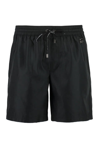 Logo Plaque Drawstring Swim Shorts