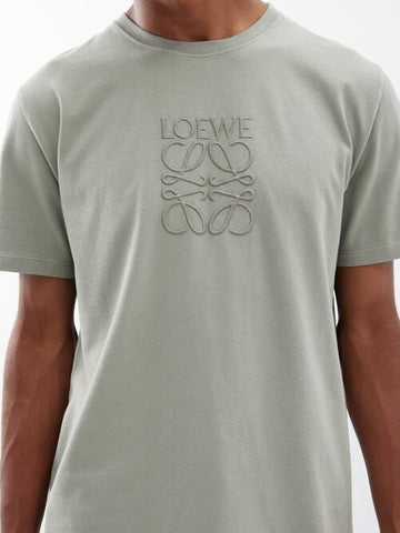 Anagram-logo Embroidered Cotton-blend T-shirt