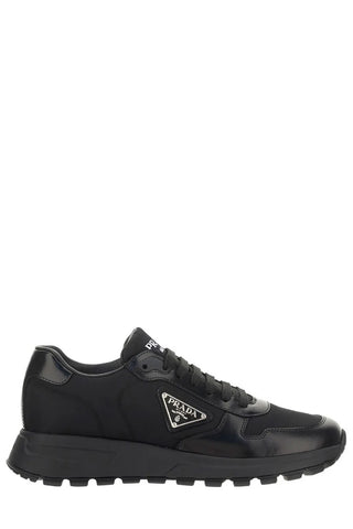 Logo Plaque Lace-Up Sneakers