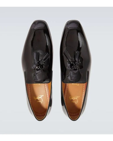 Dandelion Tassel Patent Leather Loafers