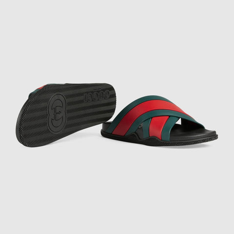 Men's rubber slide sandal with Web