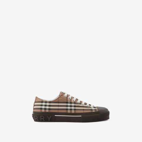 Vintage Check Cotton Sneakers
