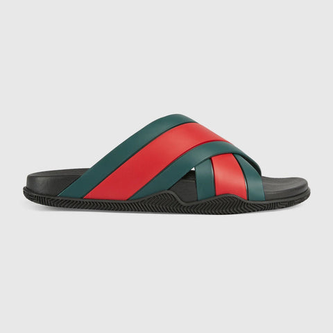 Men's rubber slide sandal with Web