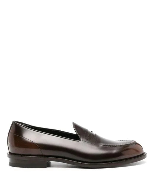 Embossed Patent Leather Loafers