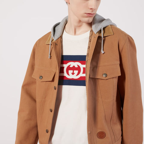 INTERLOCKING G STRIPE PRINT T-SHIRT