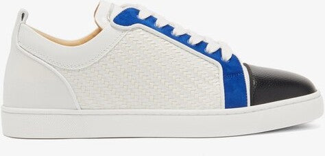 Louis Junior Color-block Woven-leather Trainers