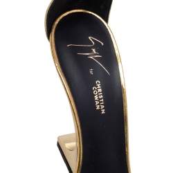 Gold Leather Gzxcowan Ankle Strap Sandals