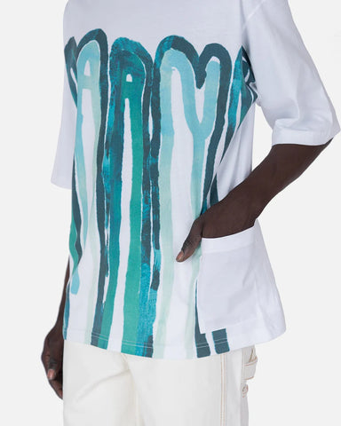 Dripping Logo T-Shirt in Emerald