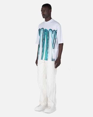 Dripping Logo T-Shirt in Emerald