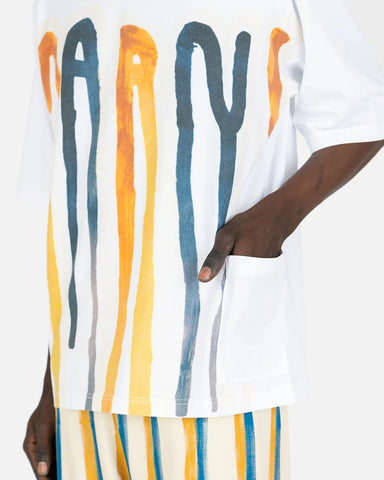 Dripping Logo T-Shirt in Maize