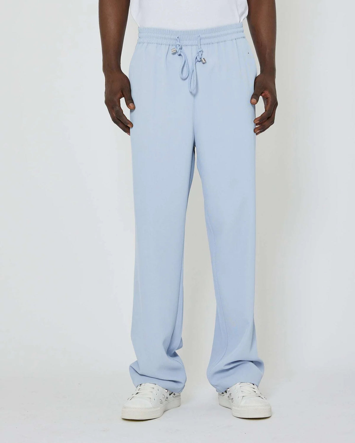 Pants with embroidered logo on the back