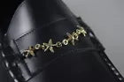 Mocca Leather Loafers Star Chain