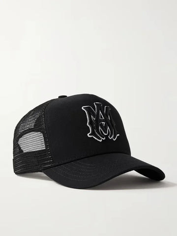 Logo-Embroidered Cotton-Canvas and Mesh Trucker Cap